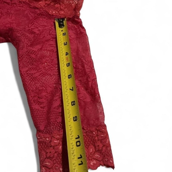 Ice Vanilla Lace Off Shoulder Top Womens hot pink Floral mesh - Picture 5 of 8